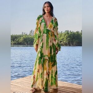 NWT Farm Rio Beige Fresh Bananas Maxi